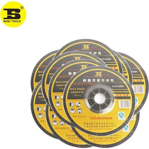 BOSI 10pc 125x6x22mm Abrasive Metal Grinding Disc Wheel