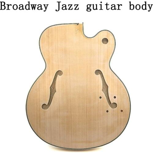 Broadway jazz guitar body sound barrel spruce plywood panel maple plywood back
