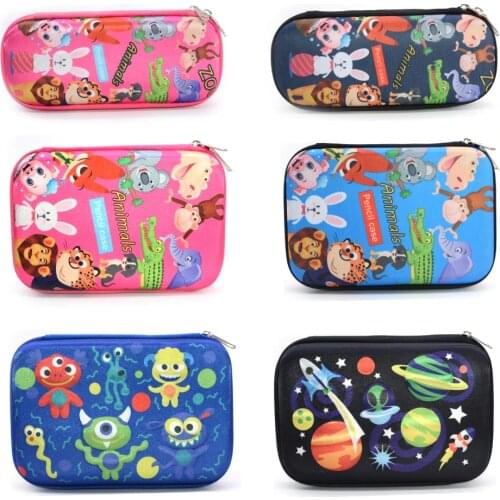 Pencil Case School Supplies Kalem Kutusu Lapices Box Plumier Scolaire Fille Holographic Animal Pouch Etui Pennen Kawaii Eva