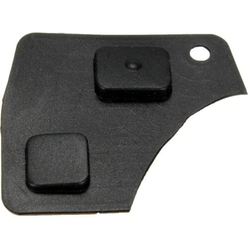 Black 2 Buttons Remote Car Key Fob Case Shell Auto Key Accessories Keyless Entry Transmitter Cover Switch Rubber Pad for Toyota