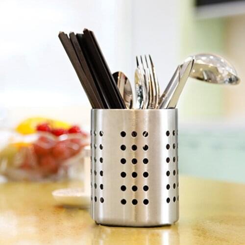 1Pc Stainless Steel Cutlery Holder Drainer Storage Spoon Chopsticks Organizer Rack Anti-rust Table Kitchenware Storage Tool