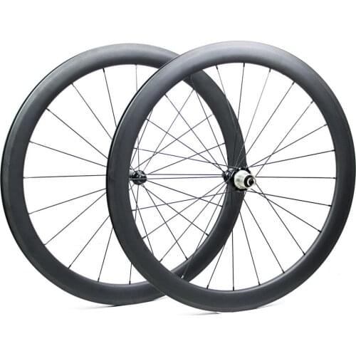 Stock clearance 700c Carbon Road Bike Wheel 50mm Wide Aero Rim tubular carbbon wheel Powerway R36 Straight Pull Hub Pillar Spoke