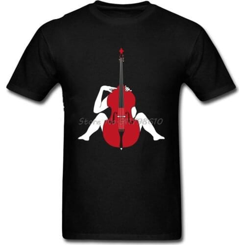 Brand New Tee Shirt Women Men Style Art Guitar Double Bass Lover Soul Graphic T-Shirts Autumn Winter Basic Tshirt On Sale