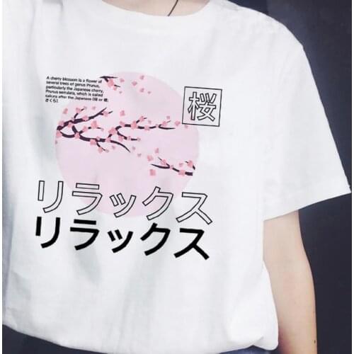 Summer Fashion Tee Shirt Japanese Style T-shirts for Women Sunset Over The Sea Harajuku White Tshirt Korean Tshirt Femme Vogue