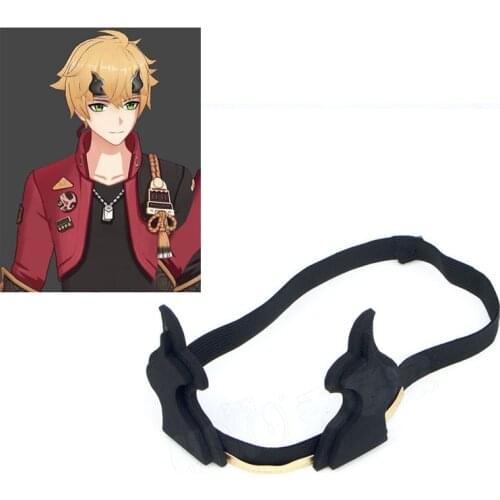 Genshin Impact Tohma Cosplay Headwear Headband Anime Hair Clip Hair Band Halloween Costume Accessory Hairpin