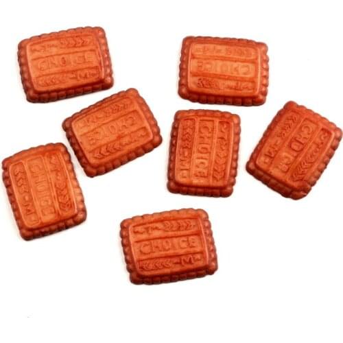 LF 20Pcs Resin 21mm Cookies Decoration Crafts Flatback Cabochon Embellishments For Scrapbooking Kawaii Cute Diy Accessories