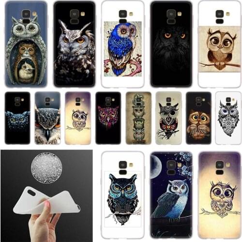 Animal Night Owl Lovely Phone Case For Samsung Galaxy A10 A20 A30 A40 A50 A60 A70 A6 A8 Plus A7 A9 2018 A3 A5 2017 Soft Cover