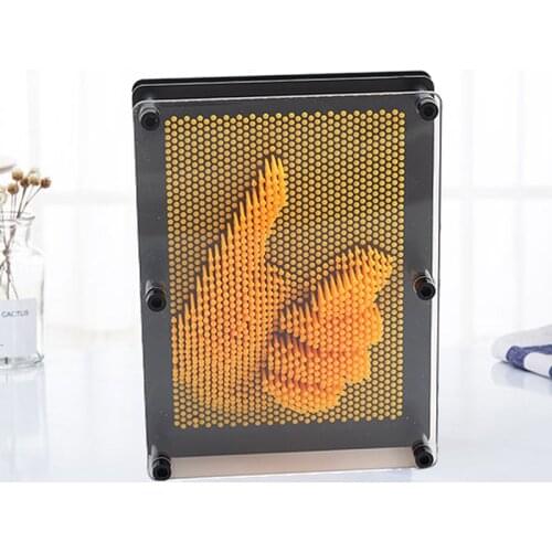 New 3D Clone Shape Pin Art Toy Sculpture Creative Changeable Pinscreen Needle Mold for Children Adult