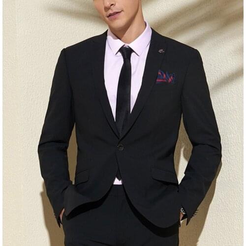 New Arrival Mens Suit 2 Pieces Prom Wedding Suits for Men Tuxedo Slim Fit Marriage Costume for Bridegroom Plus Size Jacket Pants