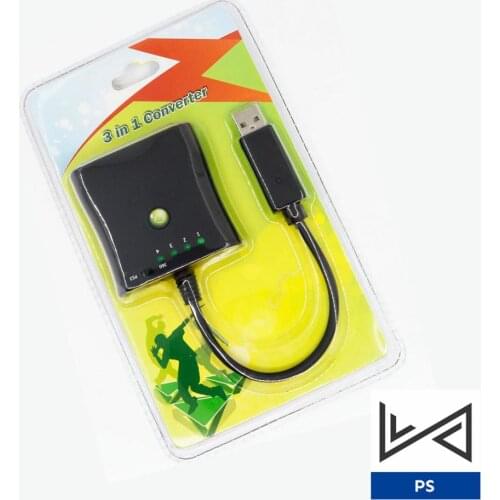 3 In 1 Converter Adapter For PS/For PS2 Controller To For PS3/ For Xbox360 Joysticks Connector Support PC