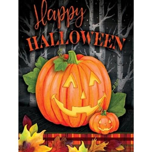 Halloween Gift 5D DIY Diamond Painting Pumpkin Cross Stitch Set Full Drill Embroidery Mosaic Art Picture of Rhinestones Decor