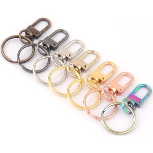 Rainbow Swivel Snap Clasp Trigger Clip Snap Hooks Lobster Claws Purse Hardware Supply DIY Making Keychain Webbing Backpack 6Pcs