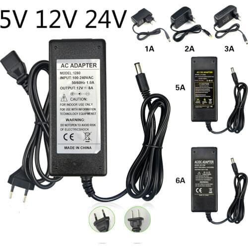 Lighting Transformer AC 110v-220v to DC 12v 5V 24V driver Power Supply Adapter 1A 2A 3A 5A for LED Strip Switch Driver Lighting