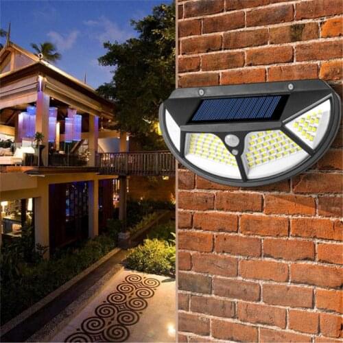 For Outdoor Wall Street Decoration Solar Garden Lamp PIR Motion Sensor Waterproof LED Solar Light Solar Powered By Sunlight Home