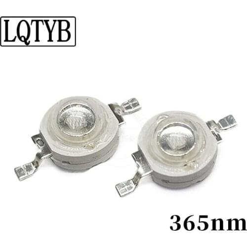 High-power imitation lumens violet ultraviolet 3W ultraviolet LED lamp beads 365-370nm currency detector / catalyze plant growth