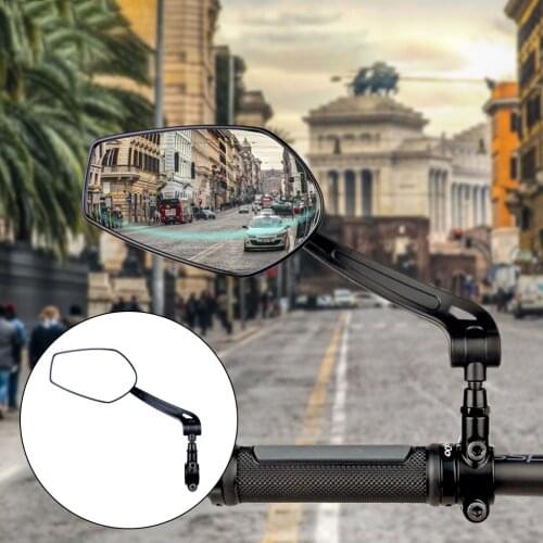 Handlebar Bike Mirror HD Clear Wide Field Convex Mirror MTB Electrical Bike Scooter Rear View Mirror