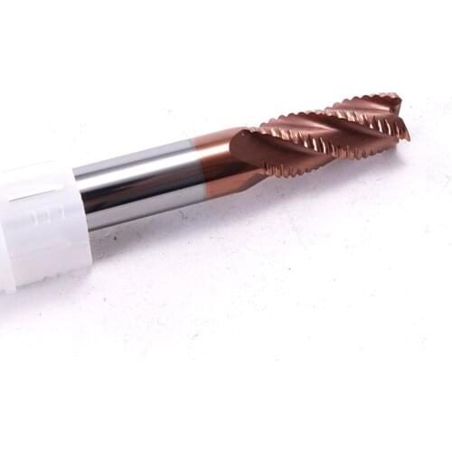 ZGT High quality Roughing End Mill Metal Cutter HRC55 4 Flute CNC Tungsten Steel Milling Cutter Alloy Carbide Roughing End Mills