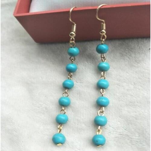 Ey479 2018 Vintage exaggerated tassel nightclub Exquisite natural stone irregular Geometric Round drop Female charm earrings