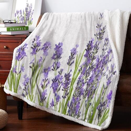 Winter Cashmere Blanket Purple Lavender Bed Cover Coverlet Blanket Fleece Throws Cover Throw Hypoallergenic Improve Sleep Person