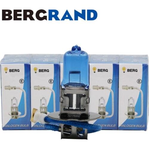 10PCS H3 Halogen Lamp Xenon 4300K 12V 55W Super White Quartz Glass PK22s Car Head Lamp Fog Lights Bulbs For Cars