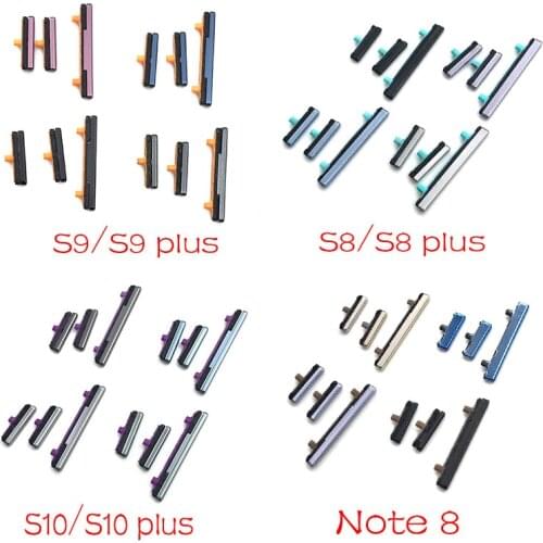 10pcs/lot Power Button+Volume Side Button For Samsung Galaxy Note 8 S8 S9 S10 Plus