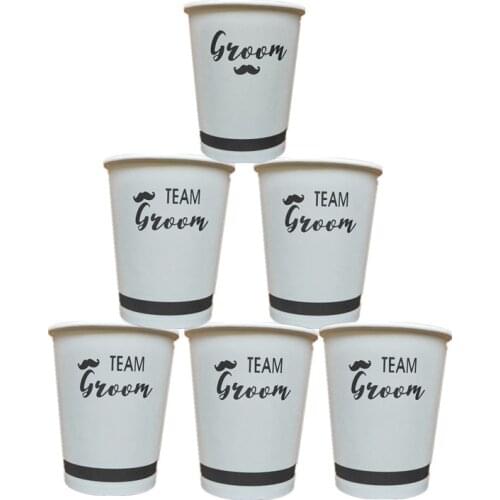 10pcs Team Bride/team Groom Wedding Decoration wedding Paper Cup Party Decoration Fun Cup Hen Party Favor Bachelorette Party-S