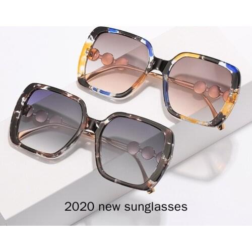 2020 Small Sunglasses Women Men Trendy Vintage Brand Designer Pearl Square Gradient Lens Sun Glasses Female Eyewear UV400 NX
