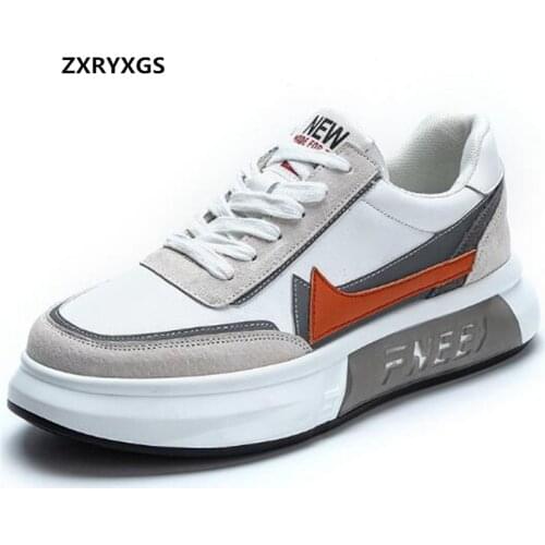 2021 New Spring Spell Color Splicing Genuine Leather Shoes Platform Wedges Women Sneakers Casual Shoes Large Size Womens Shoes