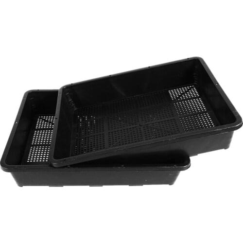 3 Pack Plant Growing Trays Garden Mesh Bottom Plastic Plant Trays for Wheatgrass, Plants, Hydroponic Dish Seedling Basin