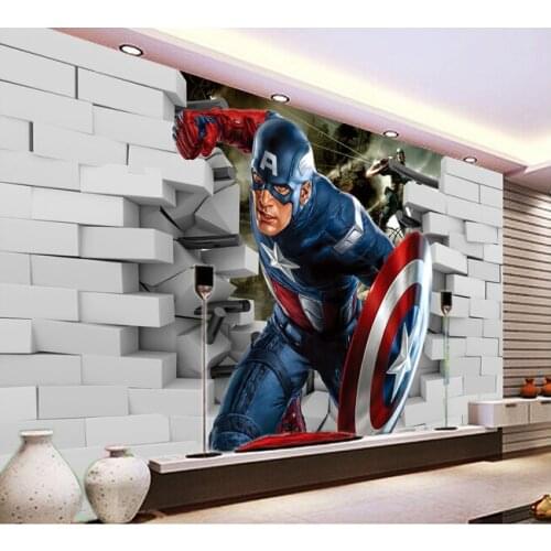 Custom 3D murals,3D cartoon movie hero papel de parede , living room sofa TV wall children bedroom wall paper