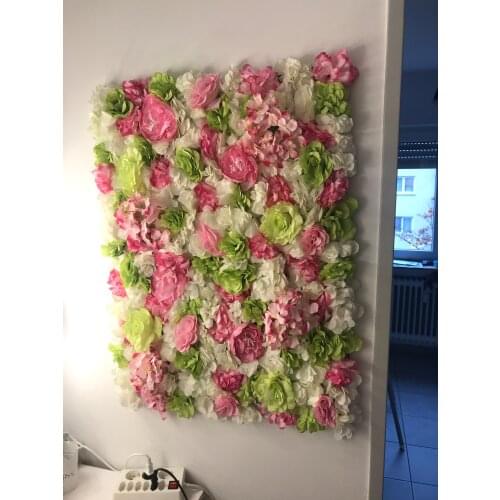 40*60cm Artificial Silk Rose Flower Wall Fake Flower Mats Wedding Decoration Flower Background Wedding Rose Wall Backdrop Grass