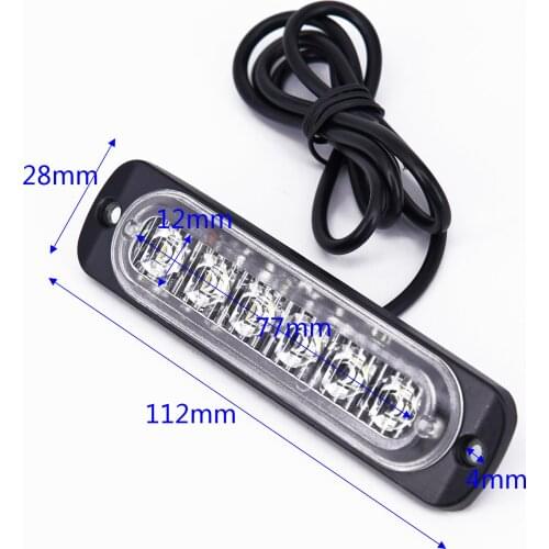 Car Light Assembly Led Fog Lights Off Road 6LED DRL Daytime Running Headlight Flash Light White Universal Work Light Bar