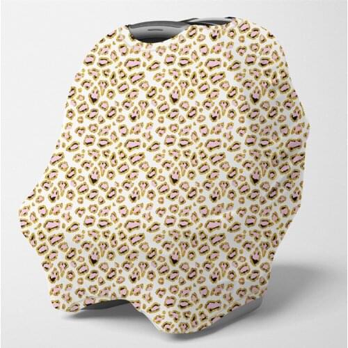 Nursing Cover MultiUse Breastfeeding Scarf-Baby Car Seat Covers,Infant Stroller Cover,Carseat Canopy for Boys (Leopard Print)