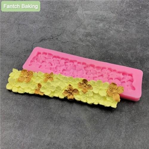 Flower Clover Silicone Mold For Fondant Chocolate Cookies Dessert Making DIY Mould Cake Decoration Baked Tool Oven Available