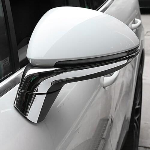For Porsche Cayenne 2018-2020 Chrome Car Rearview Mirror Strip Cover Trim Decorate Frame Moulding Protector Accessories