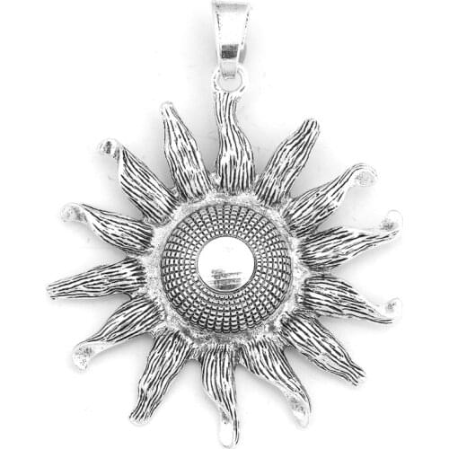 DoreenBeads Zinc Based Alloy Galaxy Pendants Sun Silver Color Jewelry DIY Charms Findings 86mm(3 3/8") x 68mm(2 5/8"), 3 PCs