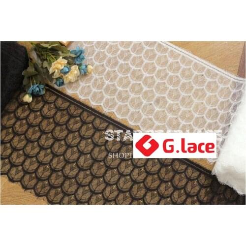 GLace 9m/lot 25cm wide eyelash lace embroidery fabric curtain skirt underwear fabric TX279