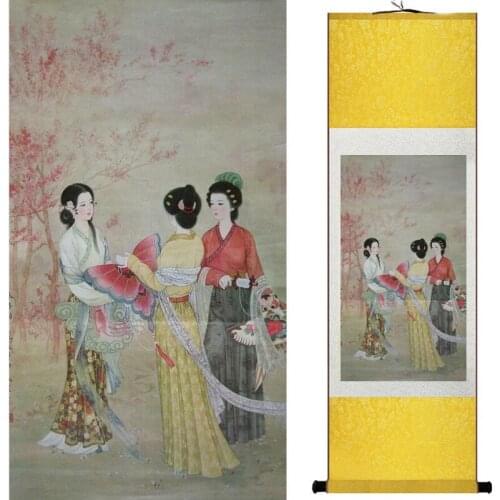 Pretty girl painting Chinese Art Painting Home Office Decoration Chinese painting art figure painting 20190723012