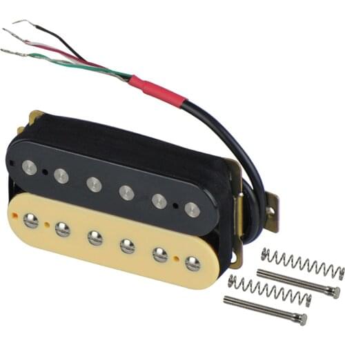 FLEOR Ceramic Humbucker Pickup Double Coil Electric Guitar Neck Pickup Zebra Color Guitar Parts