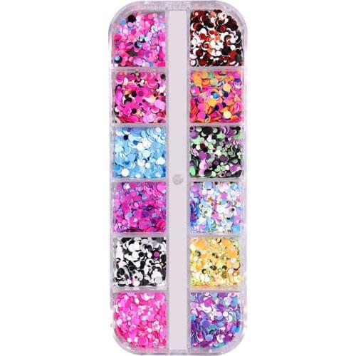 1 Box MIXED DOT Glitter (MAGIC) * polyester * Nail Art glitter shapes, Metallic glitter, Round Dot mixes,metallic Glitter, 7676