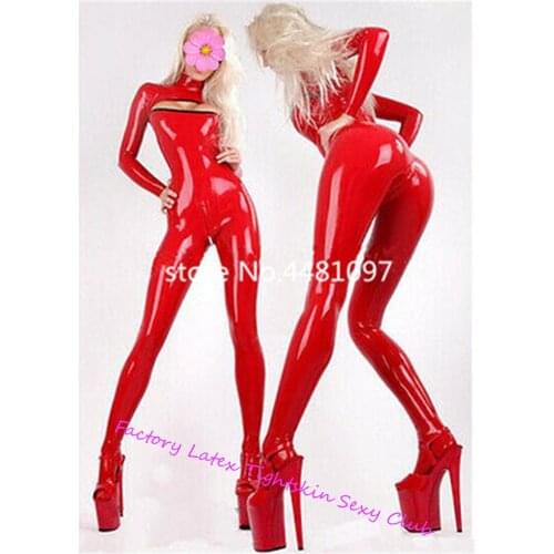 Latex Rubber Bodysuits with Socks Rubber Full Bodysuits open cup bra Back Zip Sexy Costume zentai exotic apparel