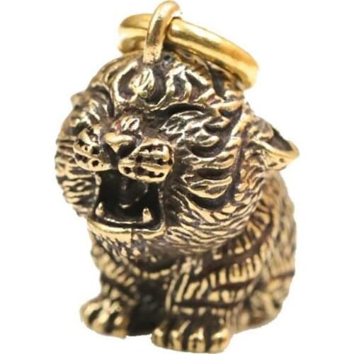3D Mini Tiger Casting Animal Figurine Retro Style Metal Sculpture Home Office Room Desktop Decoration Collect Ornaments Gifts