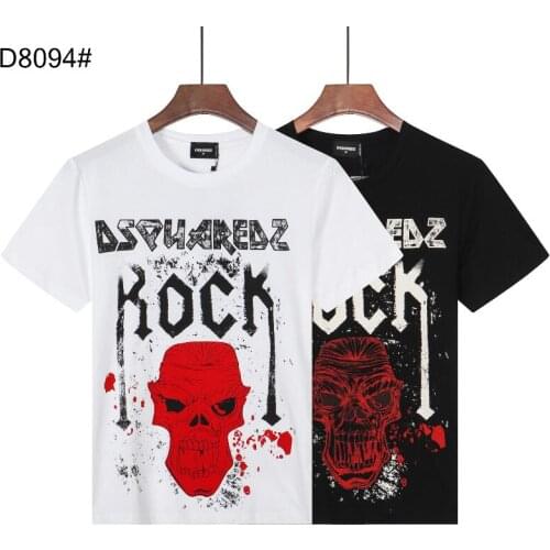 Fashion Trend Dsquared2 Mens Premium Print Short Sleeve graphic t shirts gothic D8094