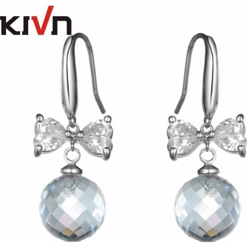 KIVN Fashion Jewelry Luxury Drop Dangle CZ Cubic Zirconia Womens Girls Wedding Bridal Earrings Birthday Gifts 6pcs Lot Wholesale
