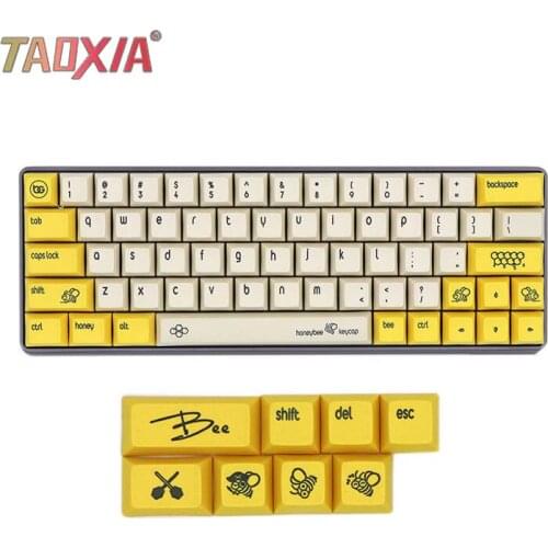 The New DSA Bee Type Sublimation Customized Mechanical Keyboard Keycap GH60/64 With Keyboard PBT Key Caps