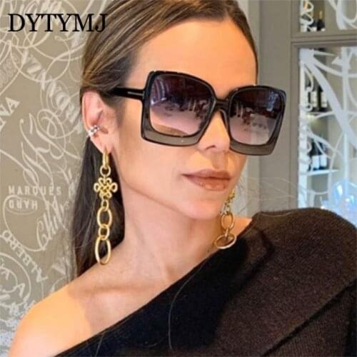 DYTYMJ Square Oversized Sunglasses Women 2020 Vintage Sun Glasses for Women/Men Luxury Eyeglasses Women Brand Oculos De Sol