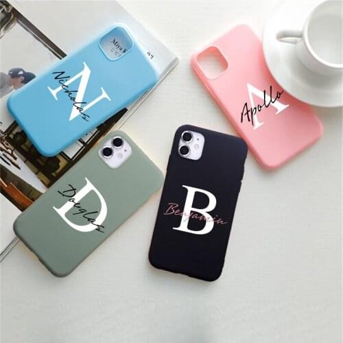 Personalise Letters Name Phone Case for Huawei P10 P20 P30 P40 Lite P50 Pro P8 Lite 2017 Mate 30 20 10 Lite P Smart 2019 2020