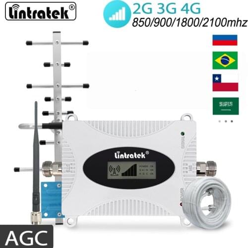 Full Set Signal Repeater 4G LTE Signal Amplifier Cellular Mobile Phone 2G 3G 850 900 1800 2100Mhz WCDMA GSM Cellphone Booster