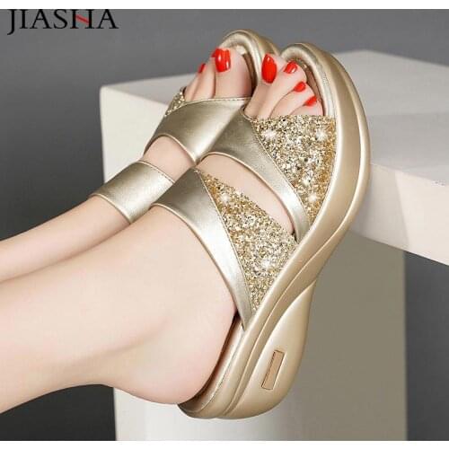 Summer shoes women slippers 2021 fashion platform beach sandals women shoes solid wedge shoes woman slippers zapatos de mujer