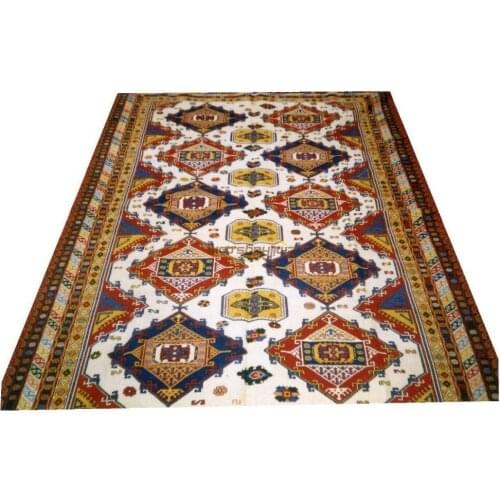 SOUMAK pure New Zealand wool hand-woven exotic ethnic wind three-dimensional woven carpet 61cmx61cm gc150-014gc150souyg28